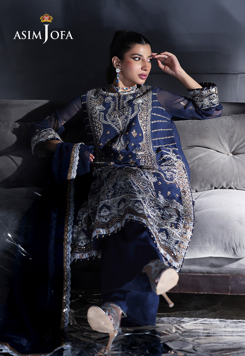 AJUEV-20 EMBROIDERED CHIFFON UNSTITCHED 3 PCS