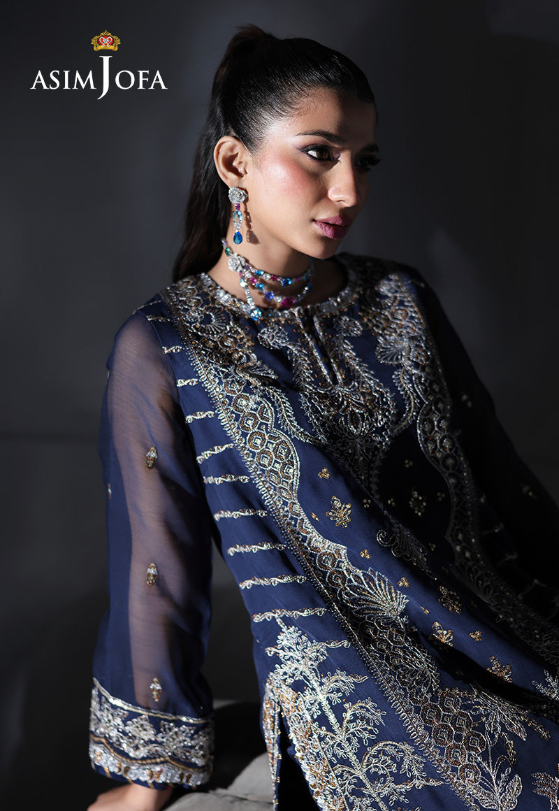 AJUEV-20 EMBROIDERED CHIFFON UNSTITCHED 3 PCS