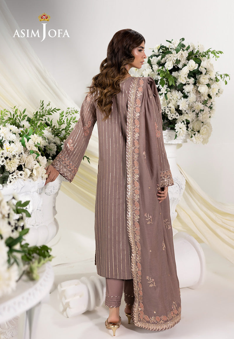 AJIZLD-20 EMBROIDERED PAPER COTTON Stitched 3 PCS