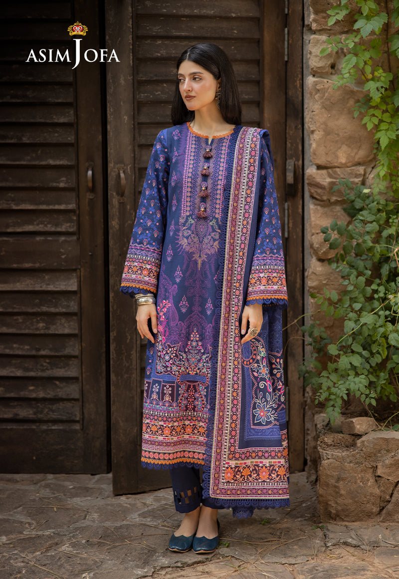 AJUW-33 PRINTED KHADDAR 3 Pcs