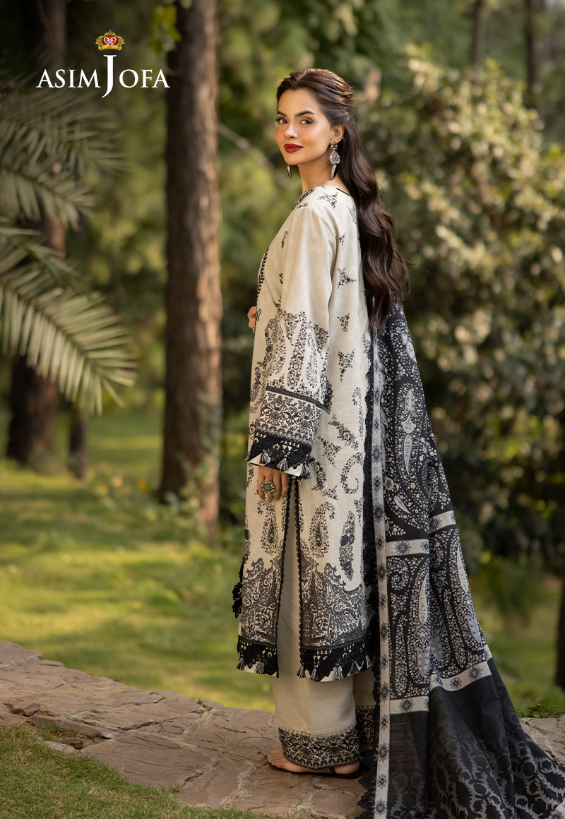 AJUWD-04 EMBROIDERED STITCHED 3 PCS