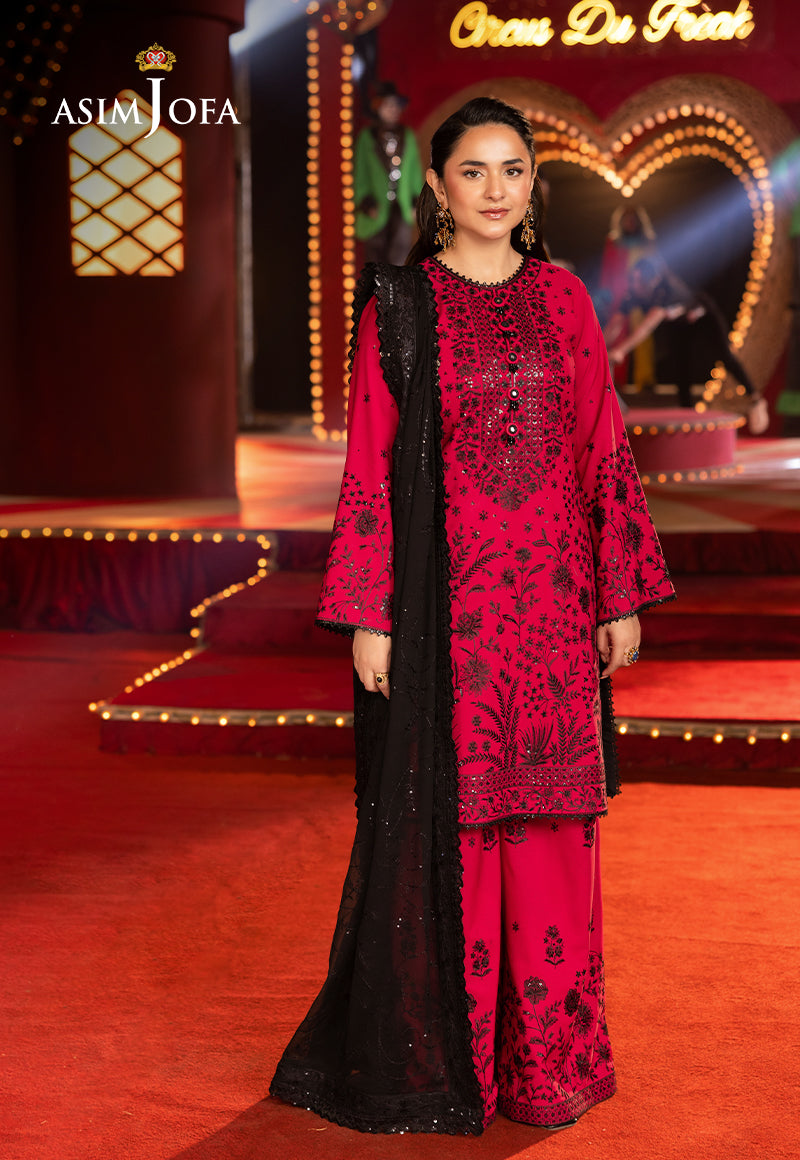 AJLFD-11 EMBROIDERED BOSKI SILK Stitched 2 PCS