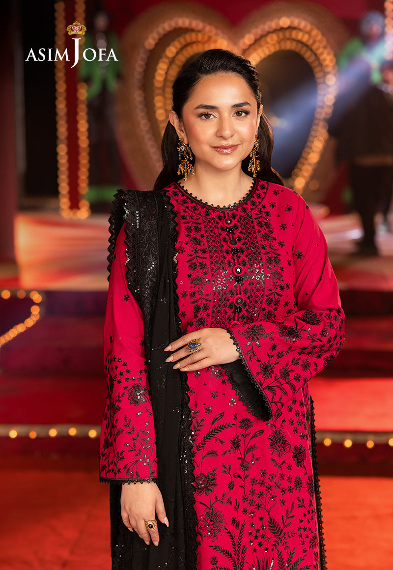 AJLFD-11 EMBROIDERED BOSKI SILK Stitched 2 PCS