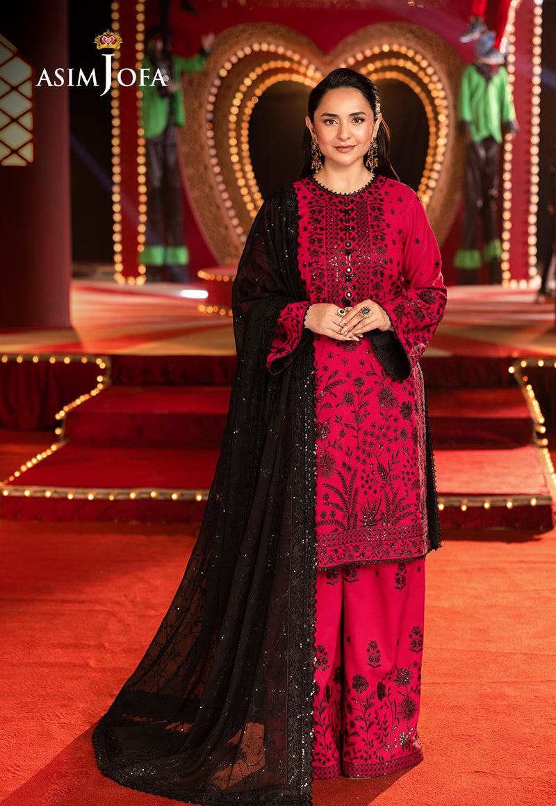 AJLF-11 EMBROIDERED BOSKI SILK 3 PCS