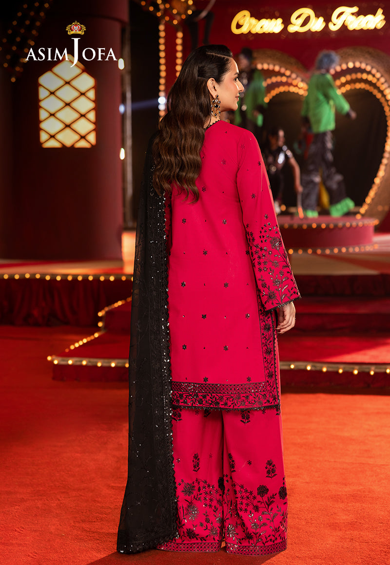 AJLFD-11 EMBROIDERED BOSKI SILK Stitched 2 PCS
