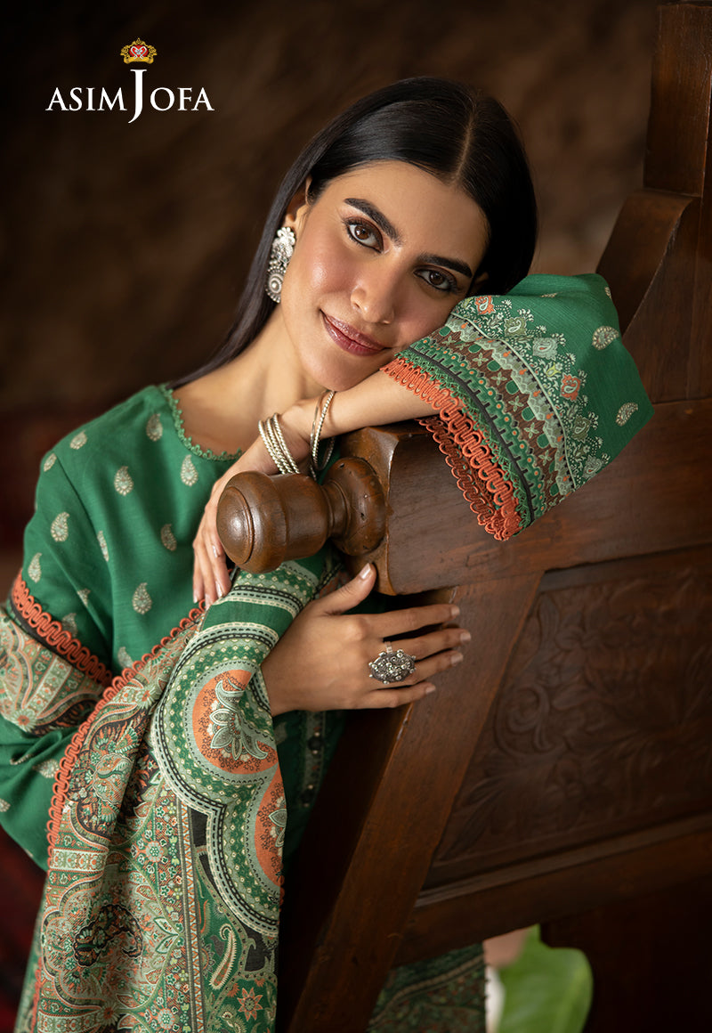 AJUW-32 PRINTED KHADDAR 3 Pcs