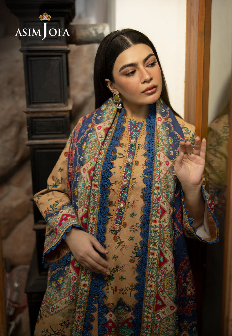AJUWD-48 PRINTED STITCHED 3 PCS