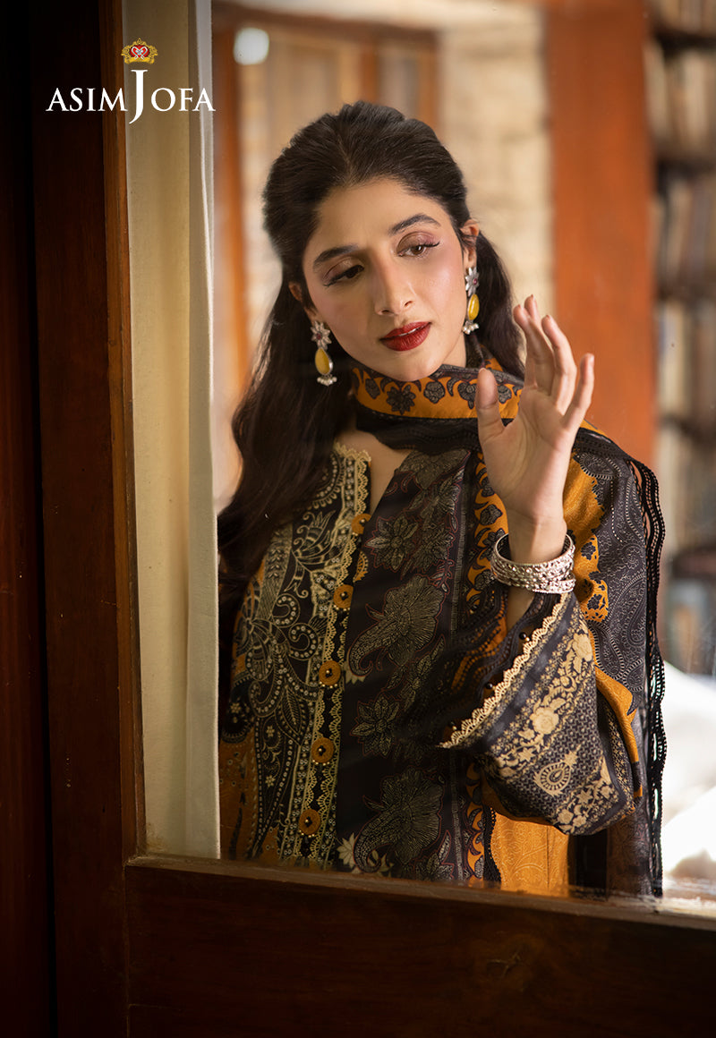 AJUWD-23 EMBROIDERED STITCHED 3 PCS