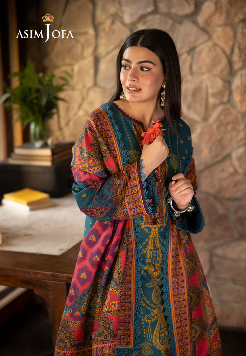 AJUWD-52 PRINTED STITCHED 3 PCS