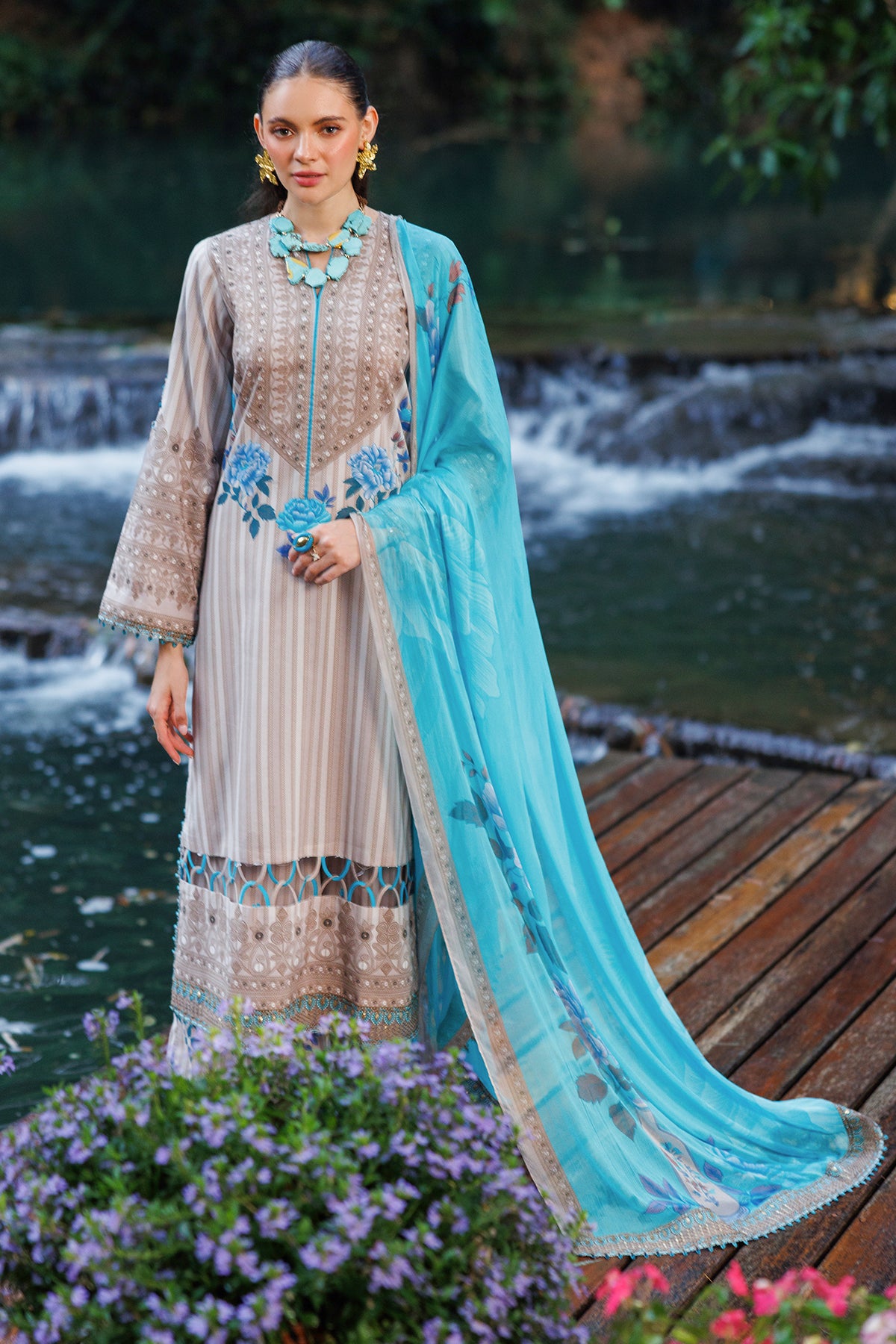 3-PC Unstitched Embroidered Lawn Collection CC6-09