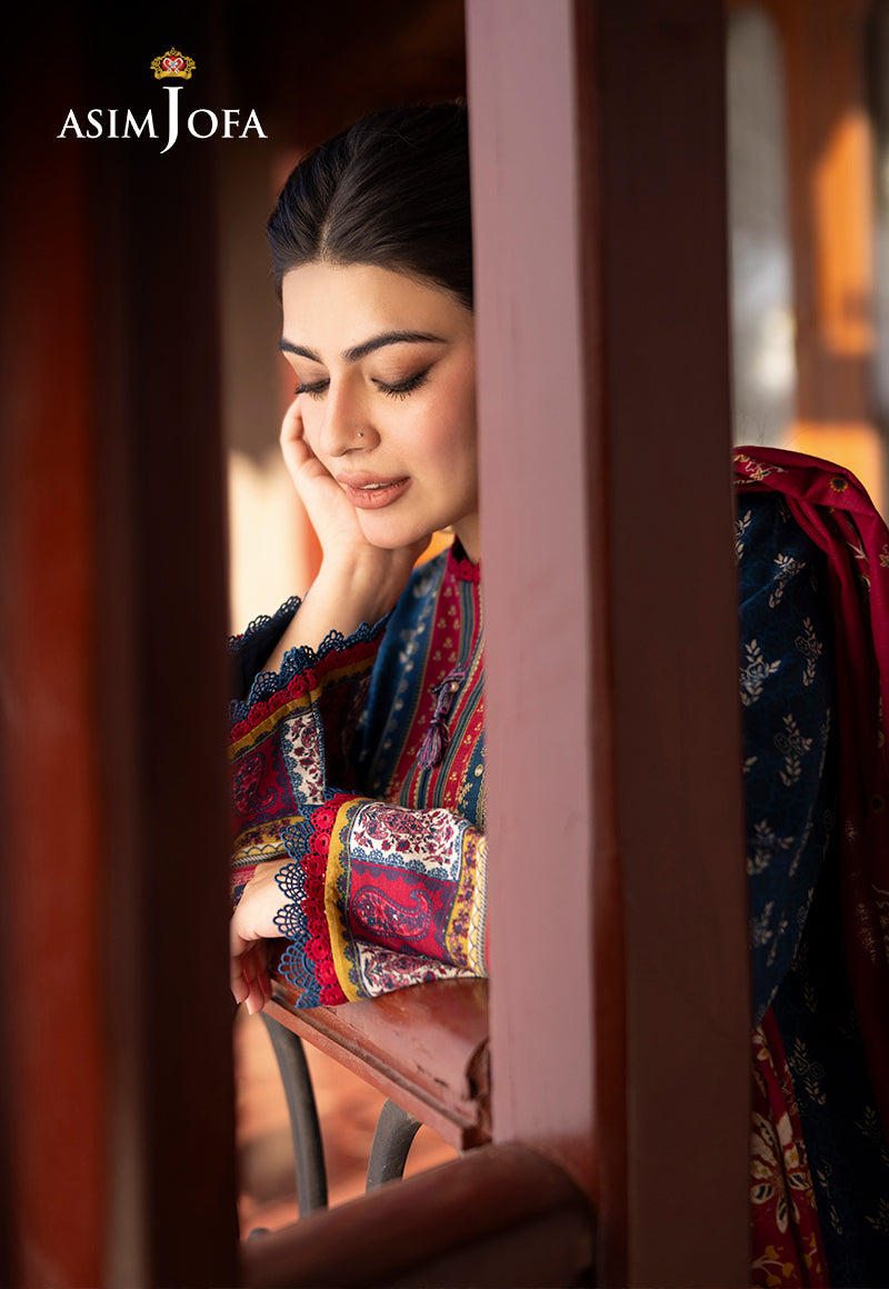 AJUWD-53 PRINTED KHADDAR STITCHED 3 Pcs