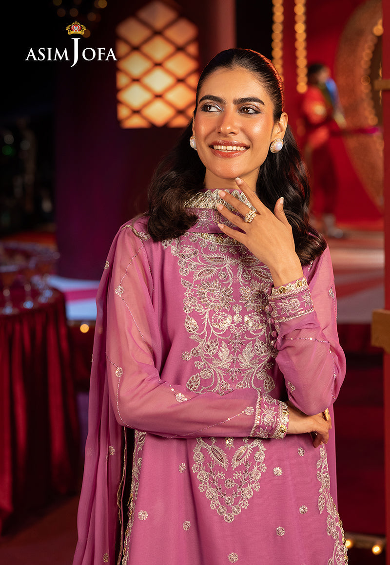 AJLFF-07 Embroidered Chiffon 3 Pcs