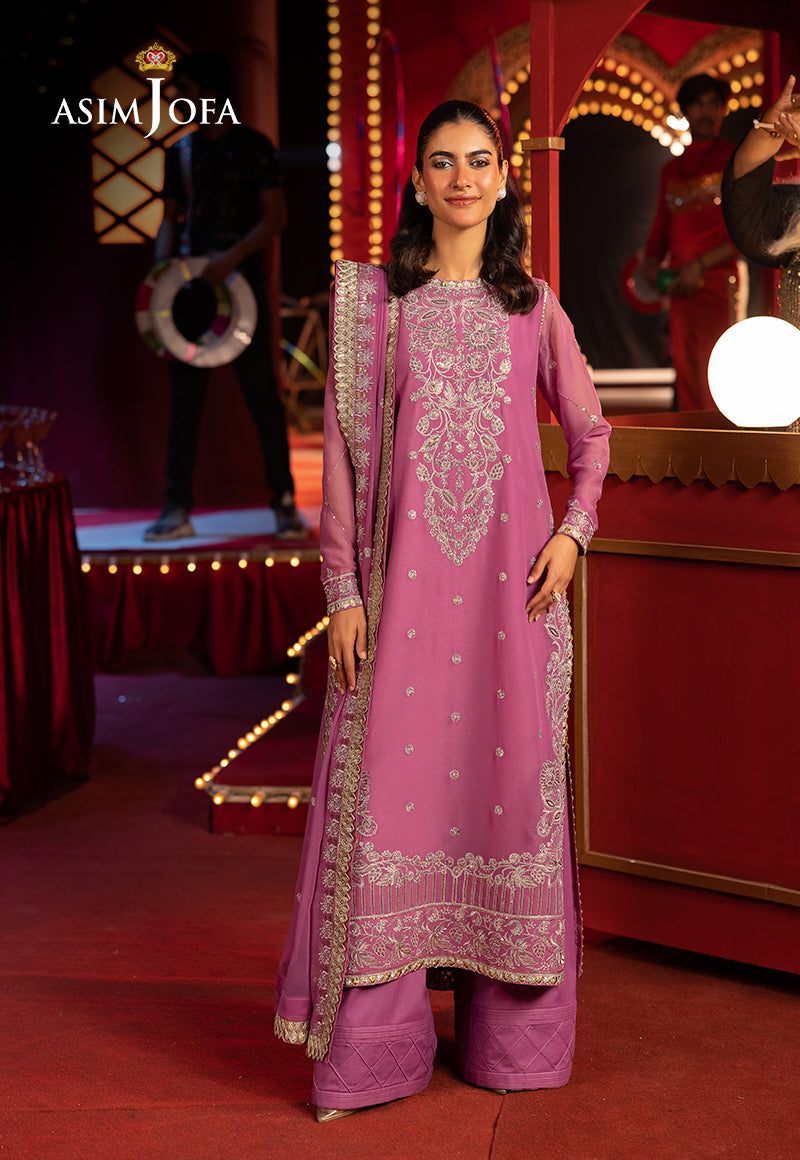 AJLFF-07 Embroidered Chiffon 3 Pcs