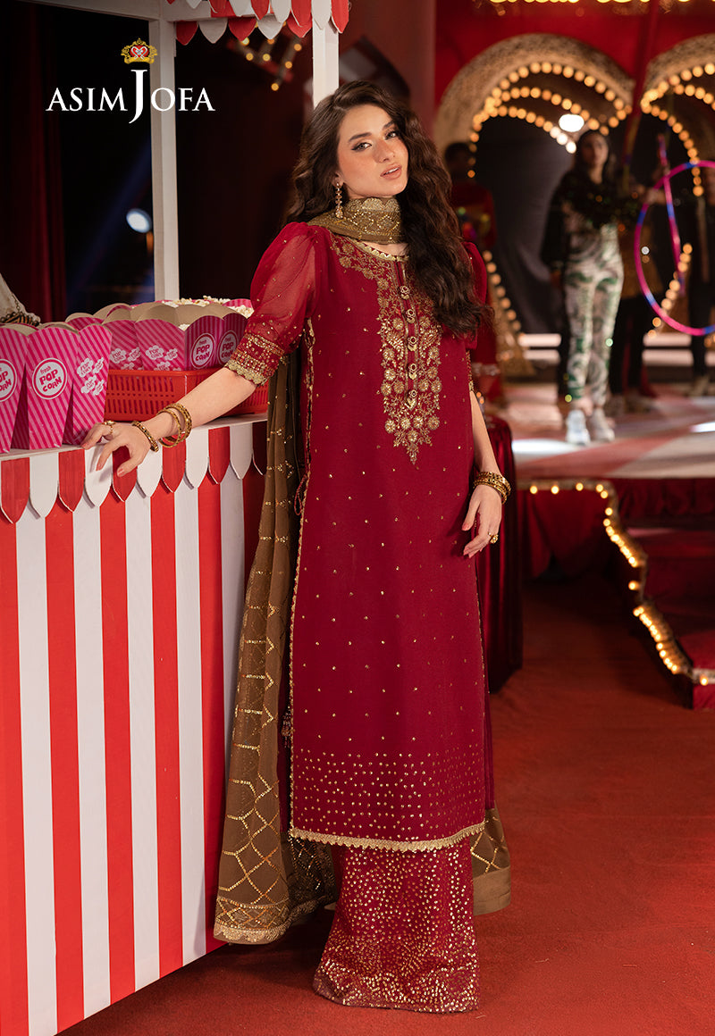AJLF-04 EMBROIDERED CHIFFON 3 PCS