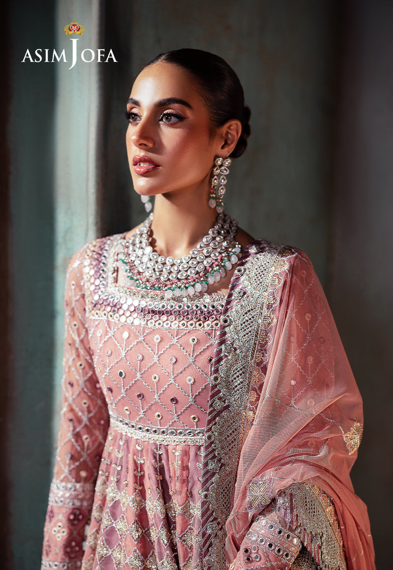 AJKBD-03 EMBROIDERED NET STITCHED 3 PCS