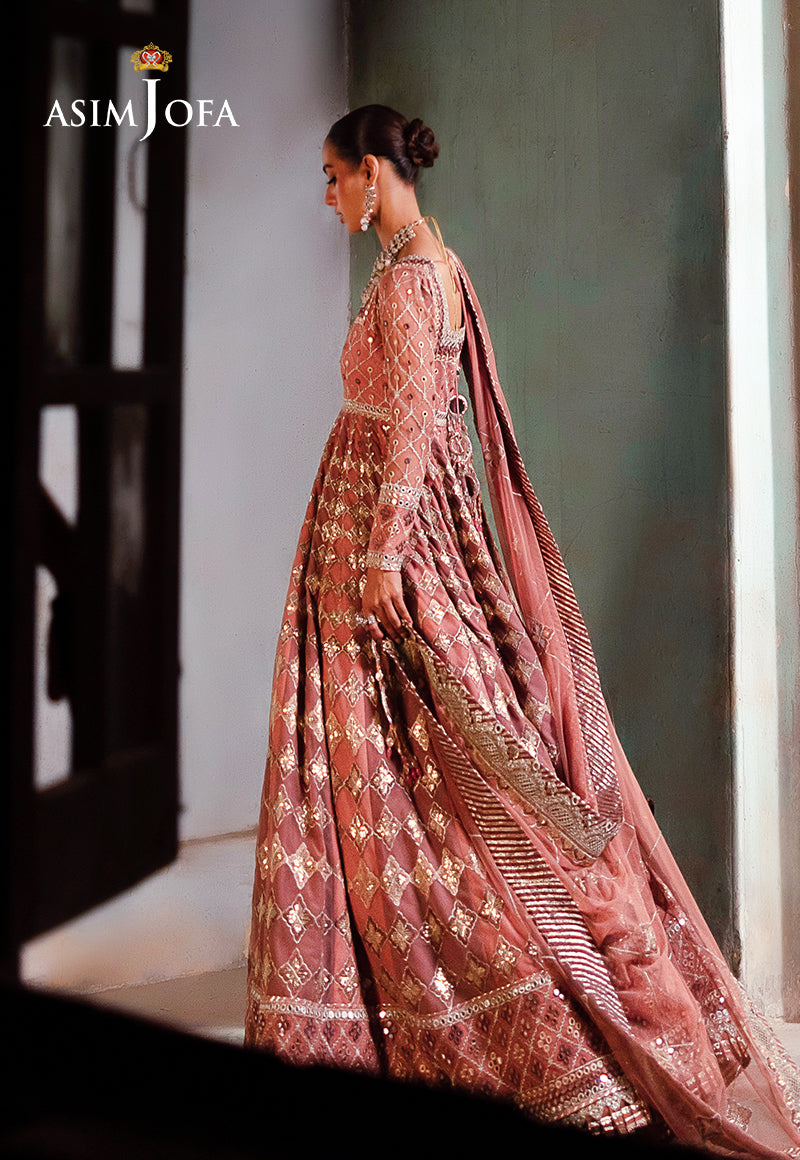 AJKBD-03 EMBROIDERED NET STITCHED 3 PCS