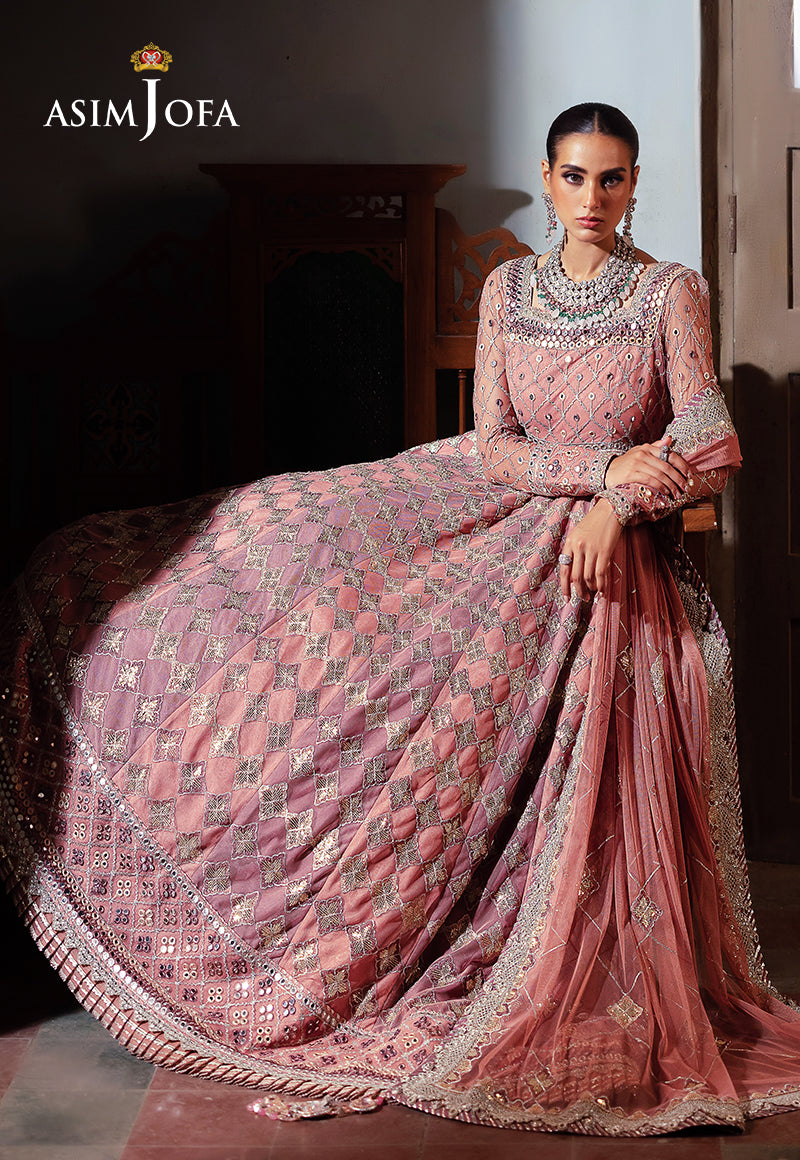 AJKBD-03 EMBROIDERED NET STITCHED 3 PCS