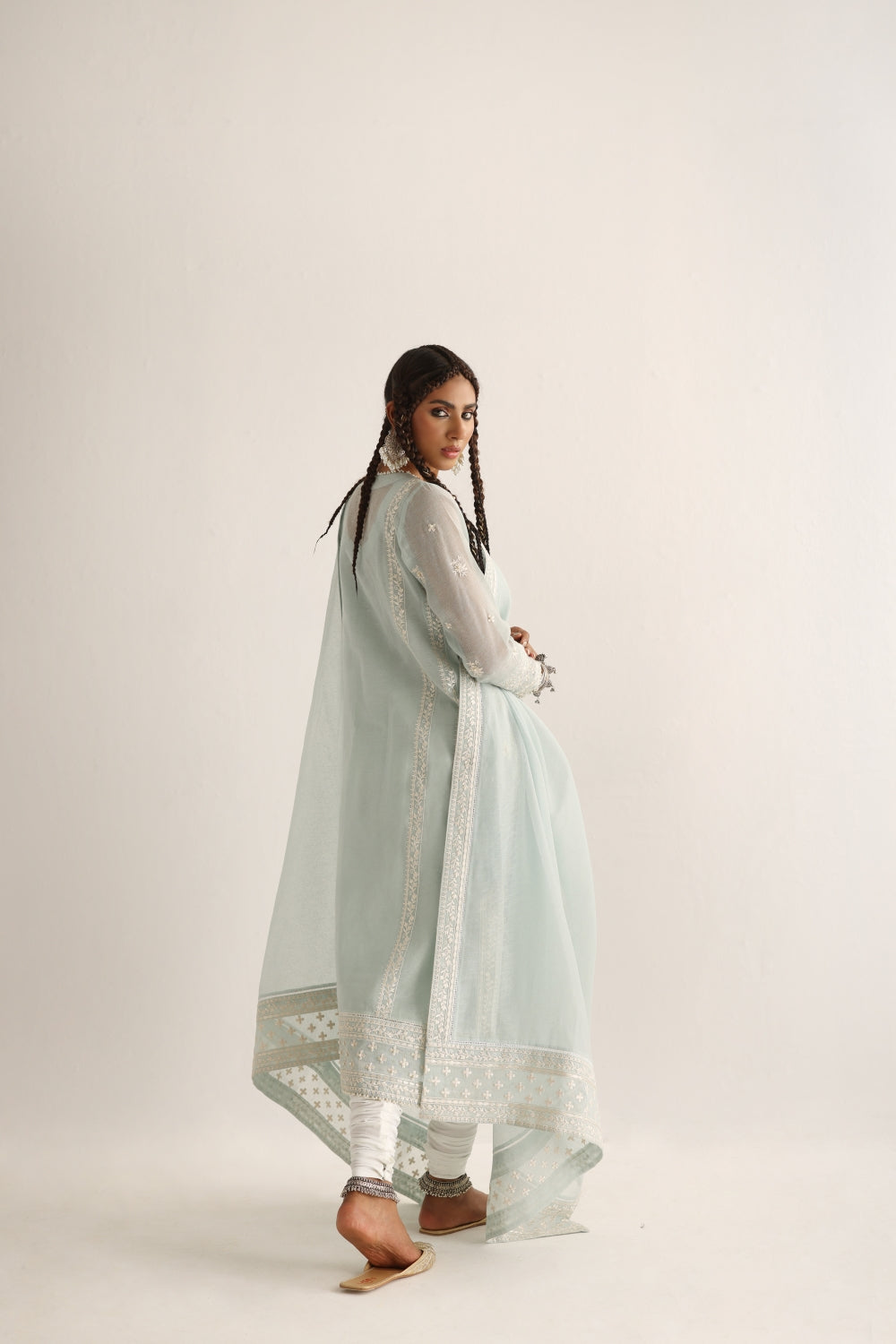 Ice blue Pearl Embroidery