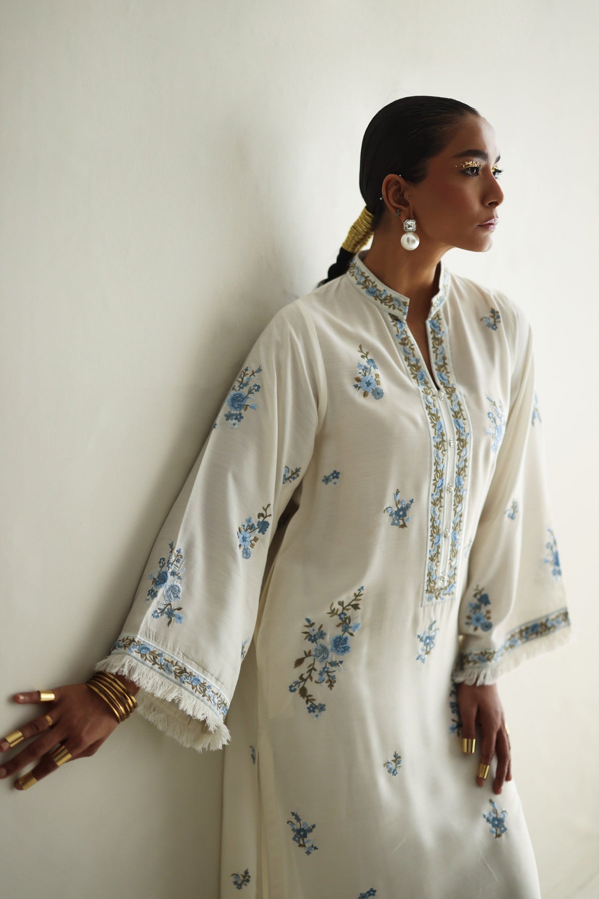 Blue Rose - Ivory Shirt