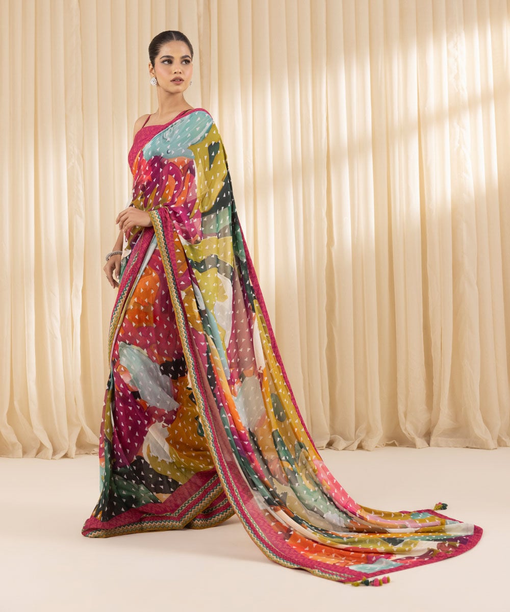 Printed Chiffon Saree