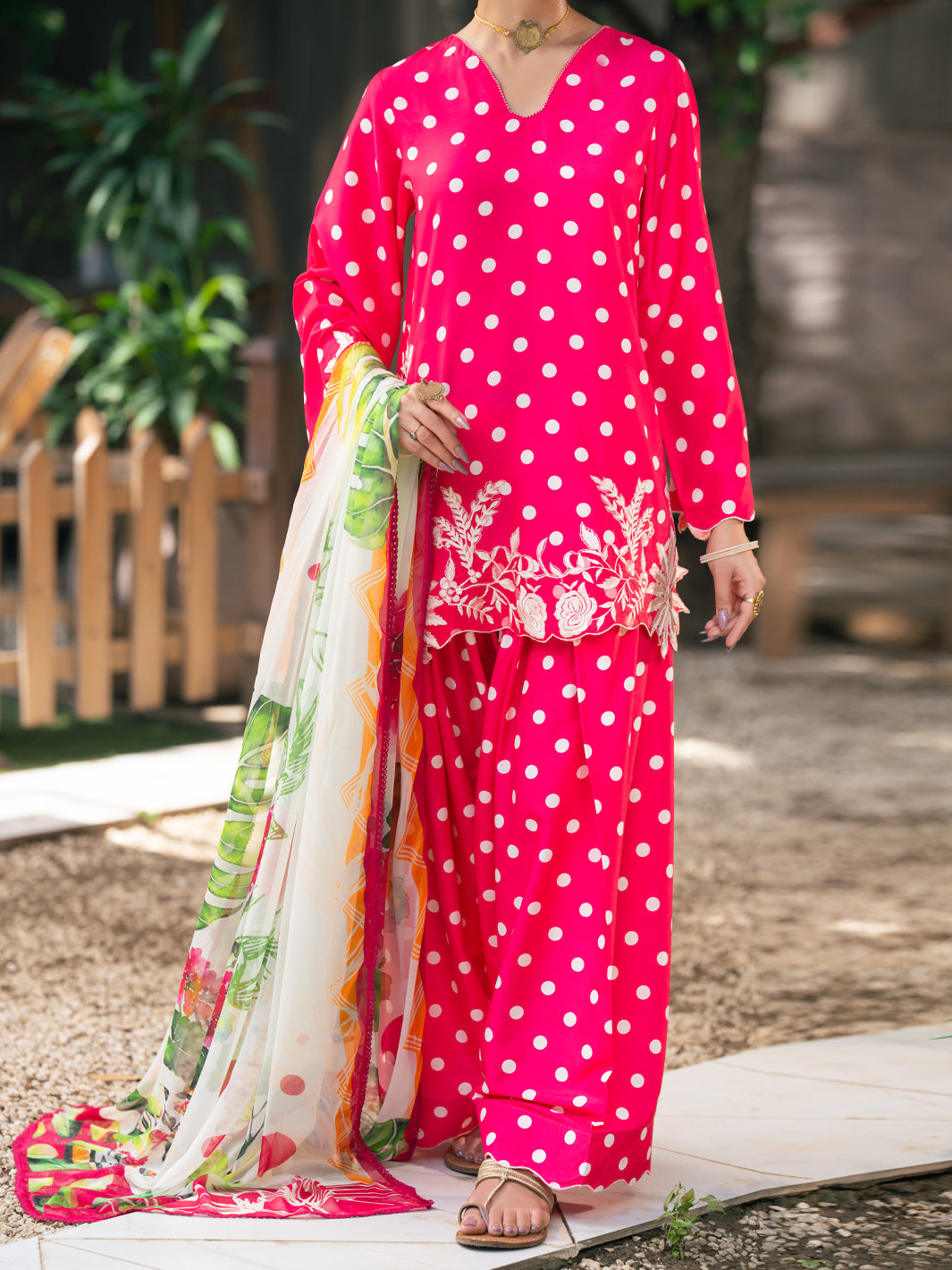 Fuchsia Silk Lawn 3Pc Stitched - AWP-3PS-957
