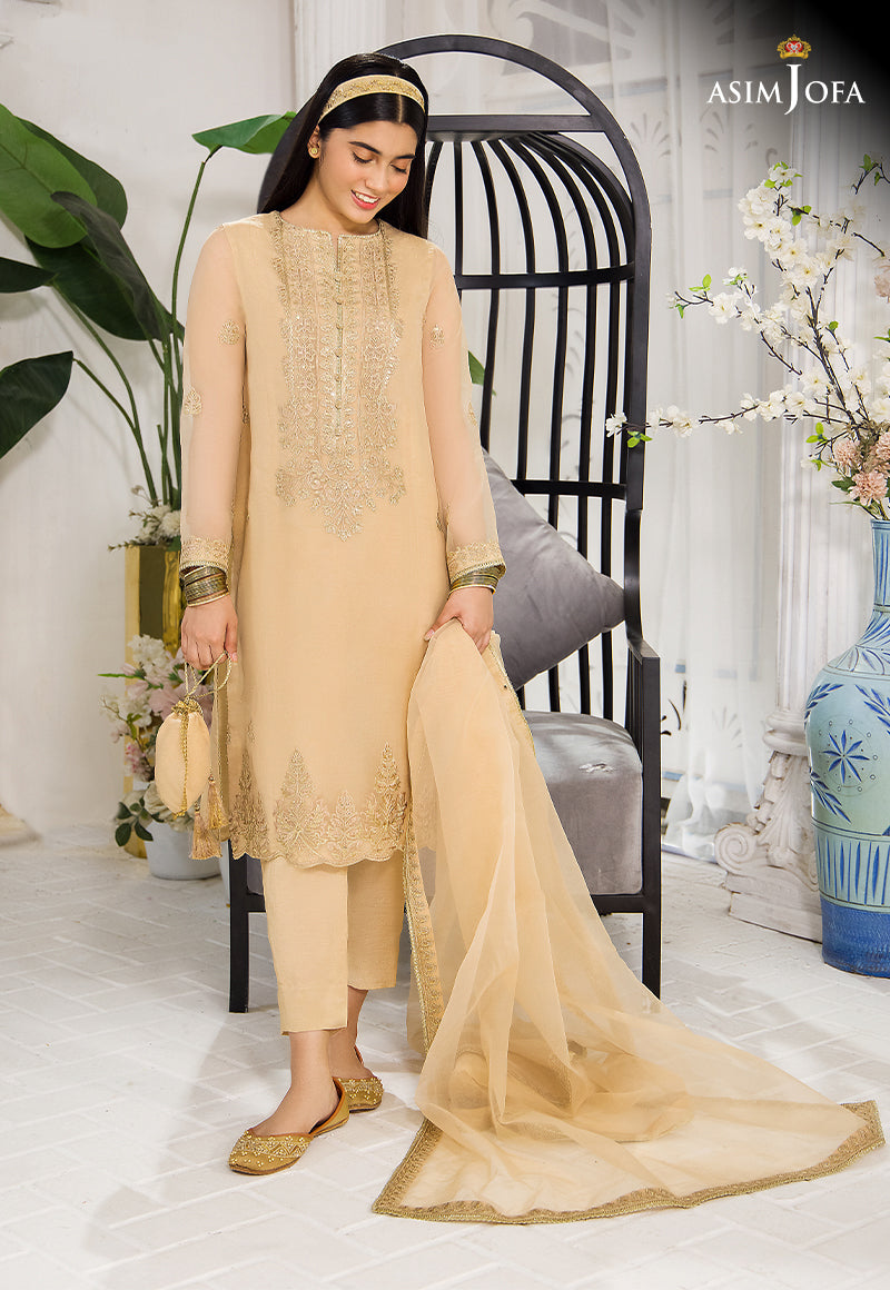 AJTFD-07 EMBROIDERED ORGANZA 3 PCS