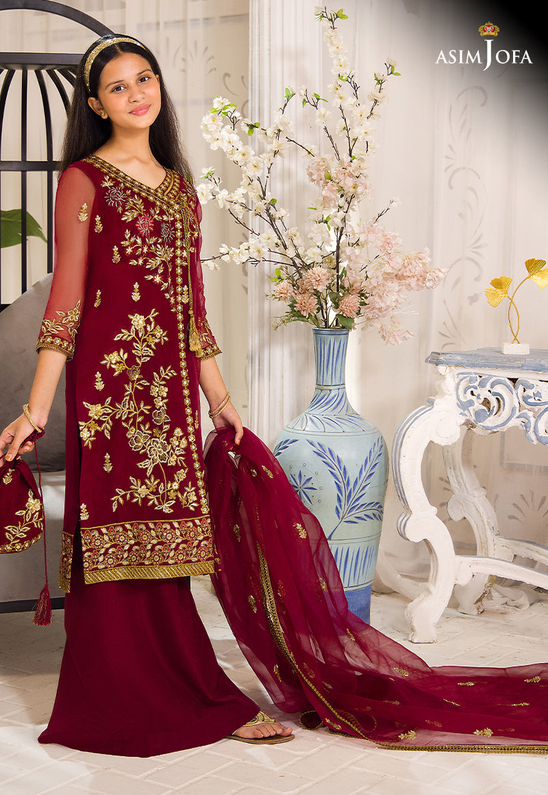 AJTFD-10 EMBROIDERED ORGANZA 2 PCS