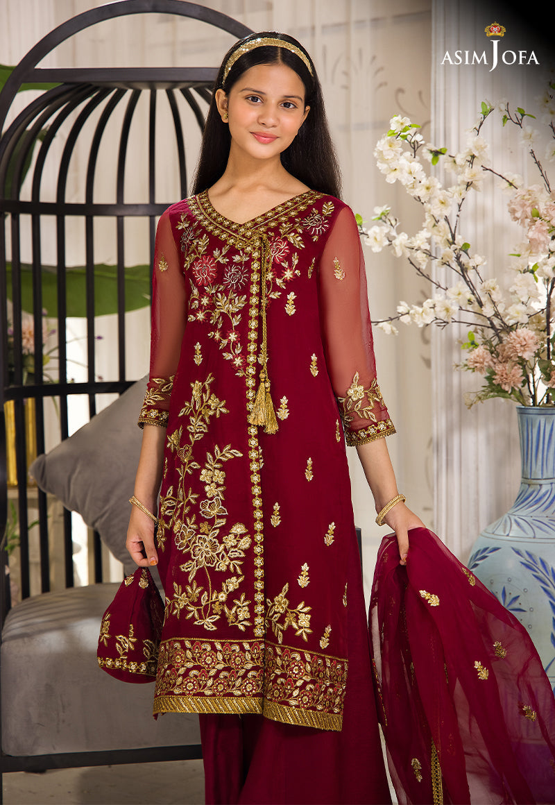 AJTFD-10 EMBROIDERED ORGANZA 2 PCS