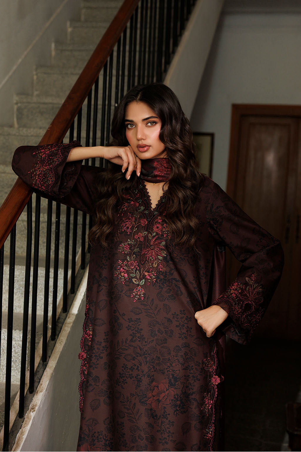 IPF-29 Embroidered Printed Viscose Linen