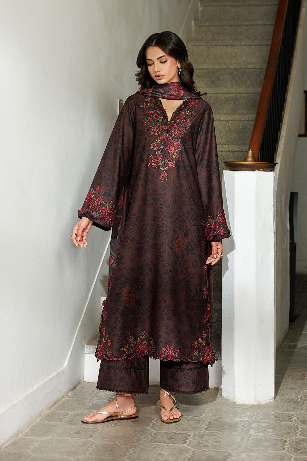 IPF-29 Embroidered Printed Viscose Linen
