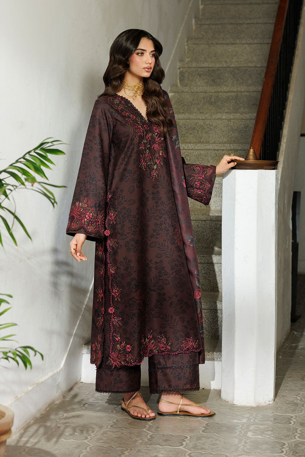 IPF-29 Embroidered Printed Viscose Linen