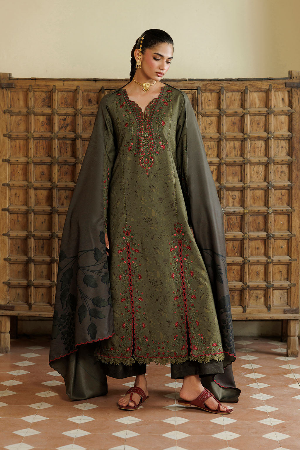 IPF-27 Embroidered Printed Viscose Linen