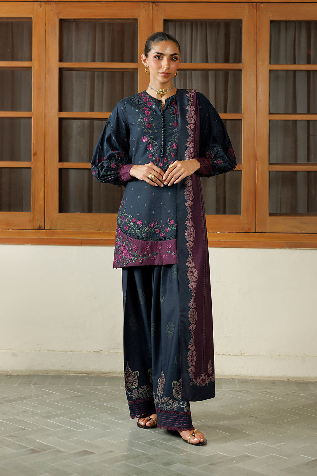 IPF-26 Embroidered Printed Viscose Linen