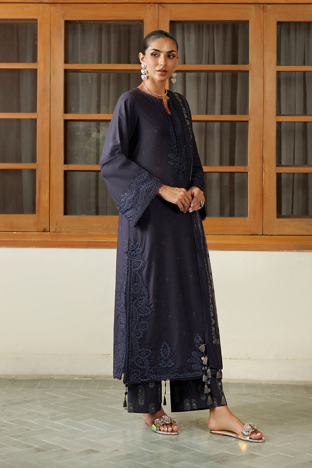 IPF-30 Embroidered Printed Viscose Linen