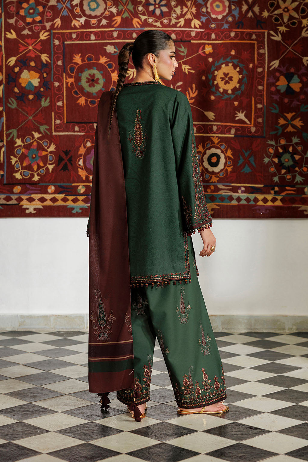 IPF-32 Embroidered Printed Viscose Linen