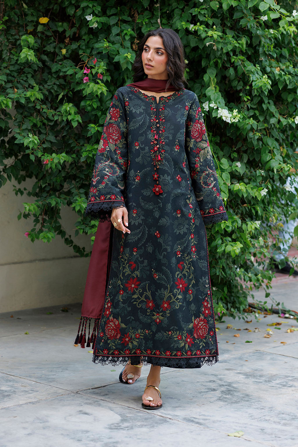 IPF-31 Embroidered Printed Viscose Linen