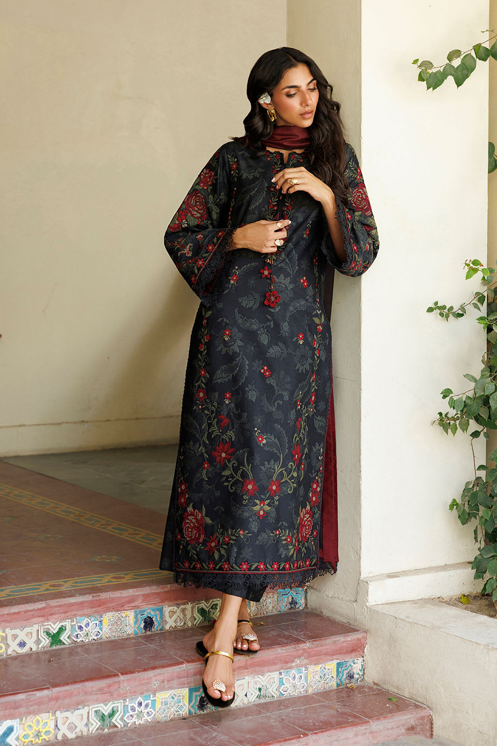 IPF-31 Embroidered Printed Viscose Linen