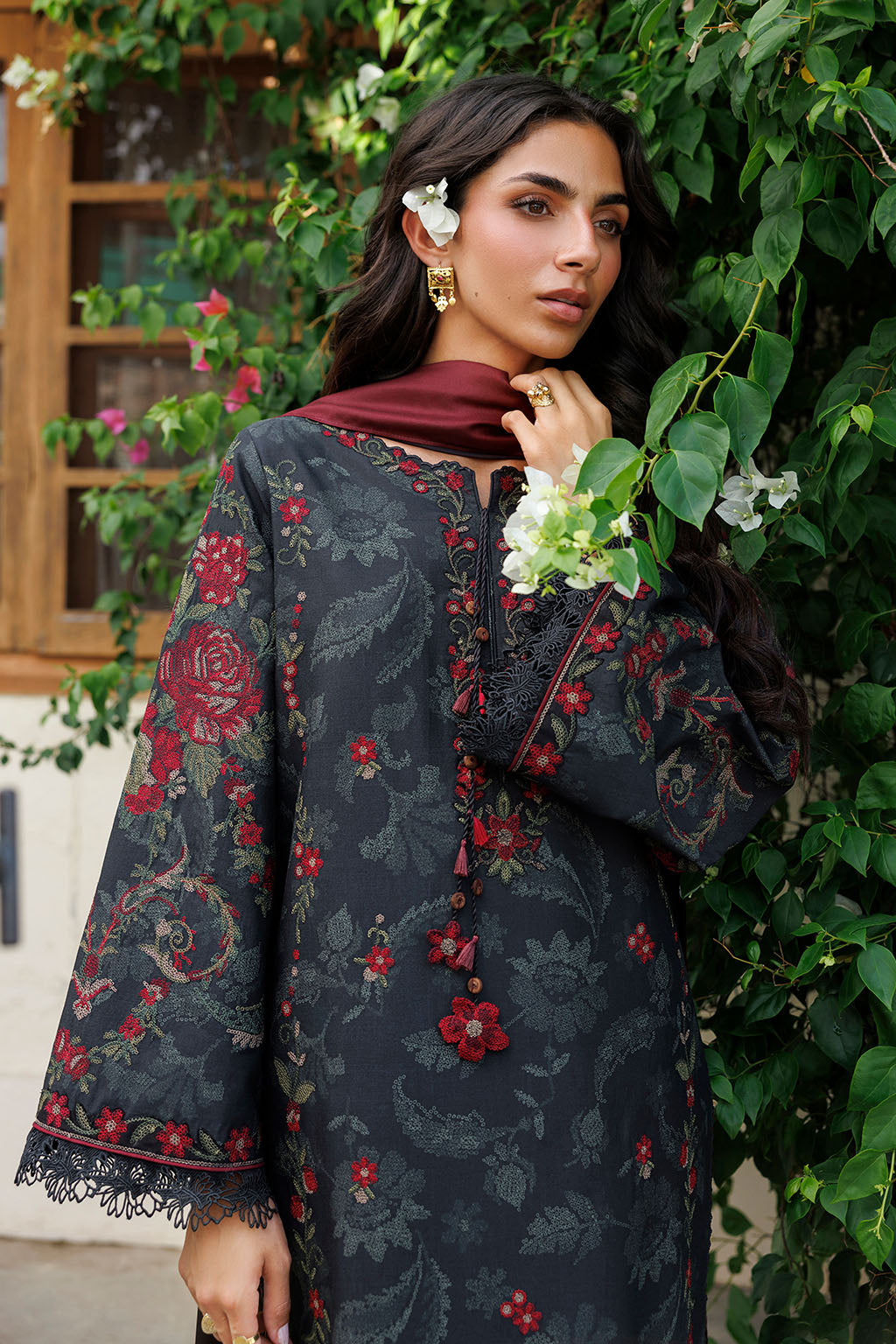 IPF-31 Embroidered Printed Viscose Linen