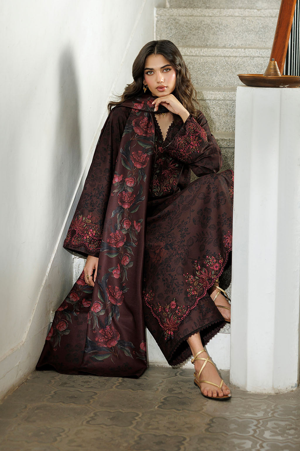 IPF-29 Embroidered Printed Viscose Linen