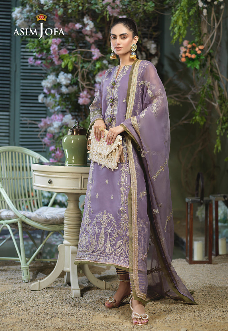 AJFC-51 EMBROIDERED ORGANZA 3 PCS