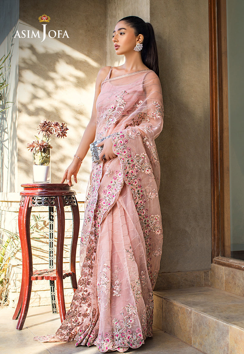 AJLE-13 EMBROIDERED ORGANZA 2 PCS