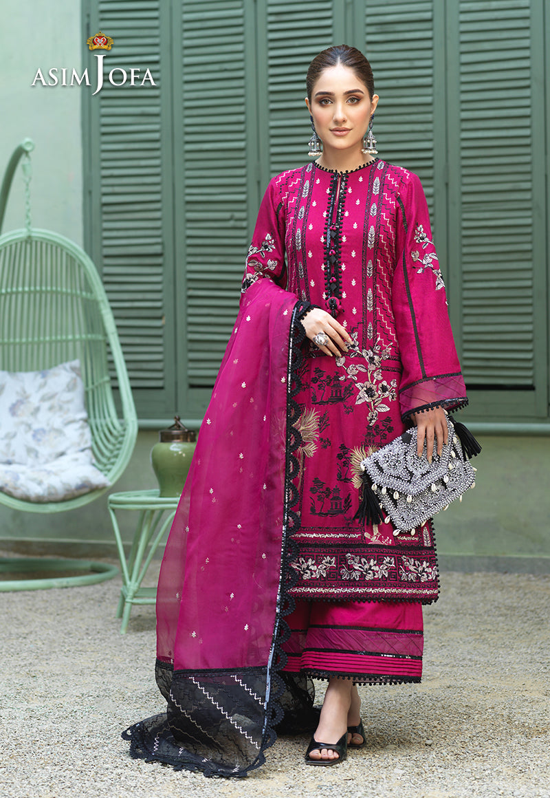 AJFC-44 EMBROIDERED COTTON NET 3 PCS