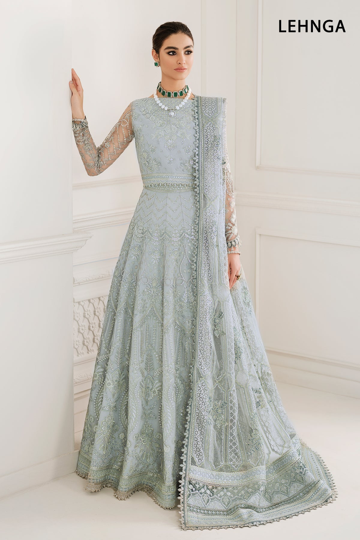 EMBROIDERED NET CH10-05 STITCHED