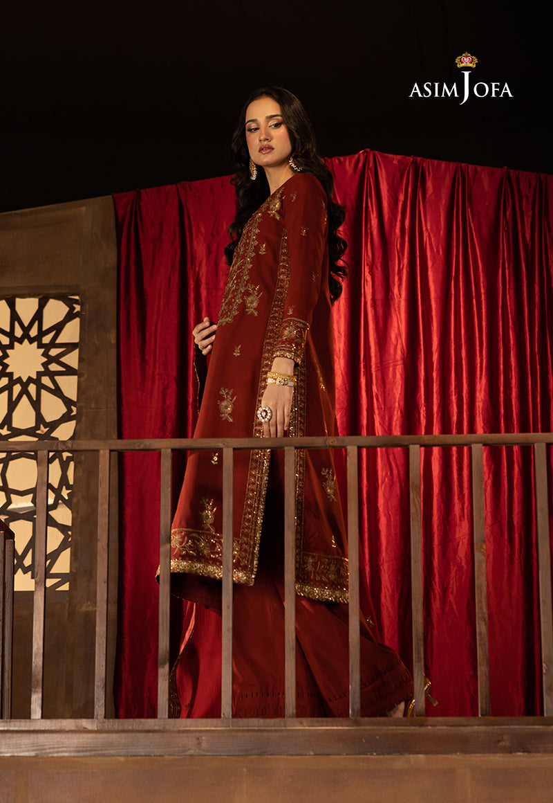 AJLLF-18 Embroidered Silk 3 Pcs