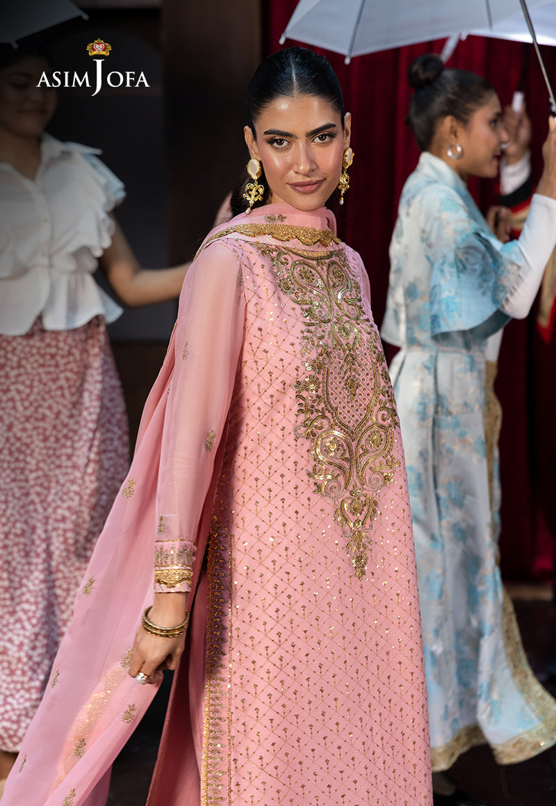 AJLF-08 EMBROIDERED CHIFFON 3 PCS