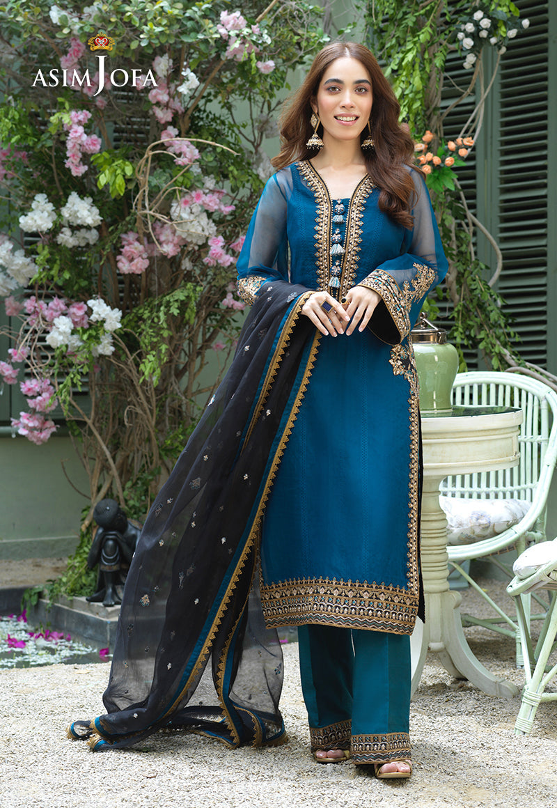 AJFC-48 EMBROIDERED ORGANZA 3 PCS