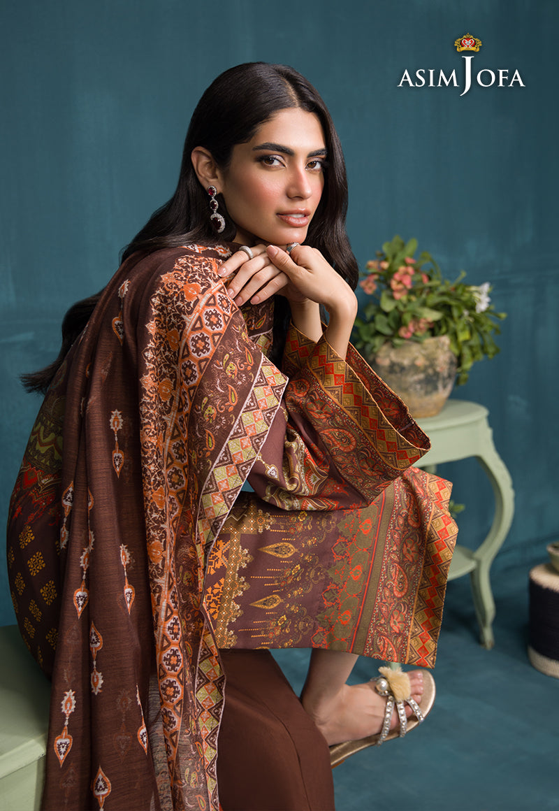 Ajso-134 Unstitched 2 Pcs Shirt Dupatta