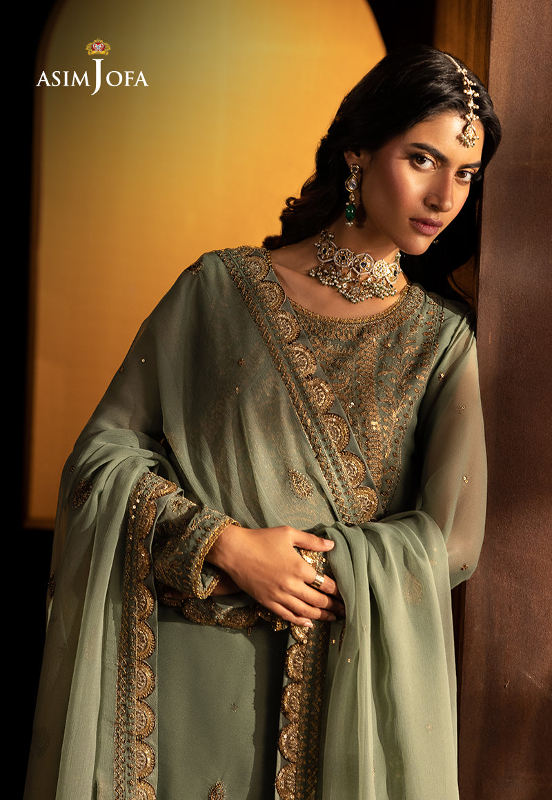 AJLF-07 EMBROIDERED CHIFFON 3 PCS