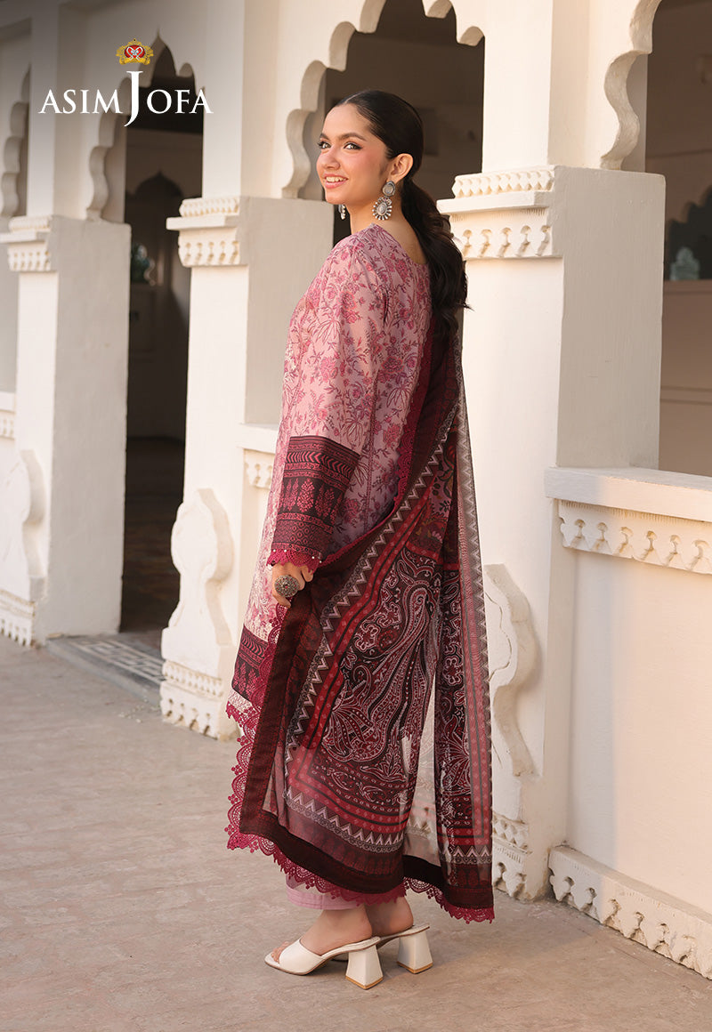 AJUBFD-37 PRINTED EMBROIDERED LAWN STITCHED 2 PCS