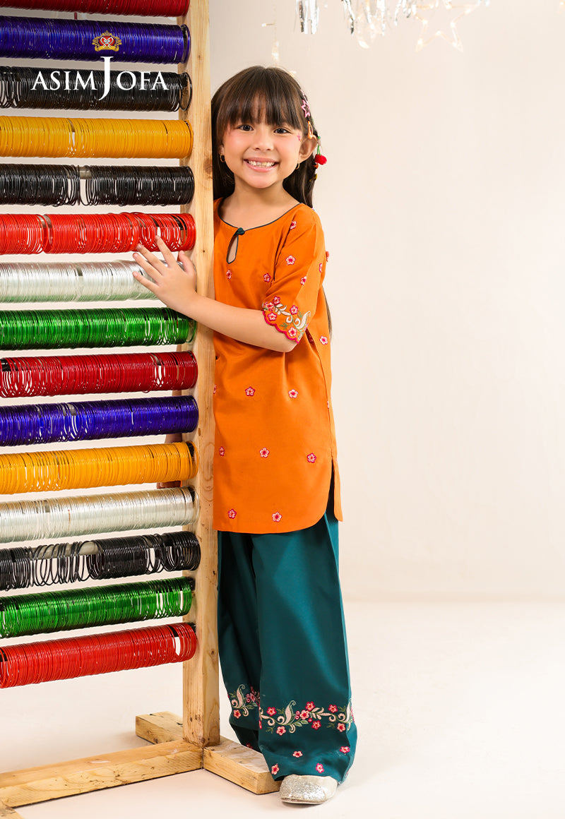 AJKLP-07 Embroidered Exclusive Silk Stitched 2 Pcs
